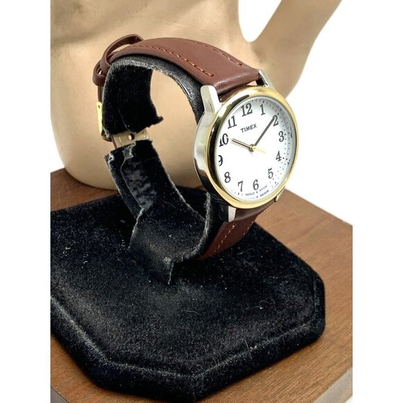 Timex Women's Watch TW2P78700 Indiglo Quartz Two Tone White Dial Brown L… - Picture 14 of 14